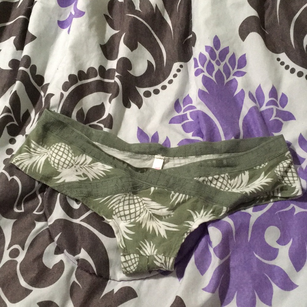 Green and white PINK Victoria’s Secret panties